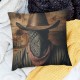 Ulloord Throw Pillow Cushion Cover, Rodeo Cowboy Hat and Cowgirl Boots Retro Background Art Photo, Decorative Square Accent Pillow Case, Brown Black