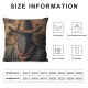 Ulloord Throw Pillow Cushion Cover, Rodeo Cowboy Hat and Cowgirl Boots Retro Background Art Photo, Decorative Square Accent Pillow Case, Brown Black