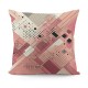 Ulloord Pink Pillow Cover White Decorative Square Cushion Cover Modern Fashion Cushion Case for Party Housewarming ,Single Pack