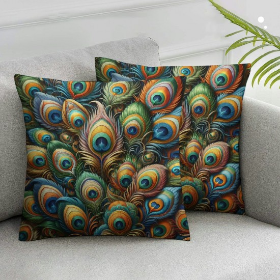 Ulloord  Feather Pillow Case House Decor Throw Pillow Cover Case Colorful Cushion Cover Pillow Cases for Men Women Girls Boys Sofa Bedroom Livingroom