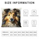 Ulloord Brown Sheltie Dog Oblong Lumbar Throw Pillow Cover/Shams Cushion Case with Zipper for Couch Sofa Pillowcase Only