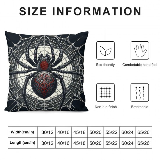 Ulloord Black Pillow Cover for Couch Sofa Bed Wild Red Rose Plants Pillow Cover Golden Web Pillowcase Soft Cushion Case Retro Halloween Outdoor Pillow Cover