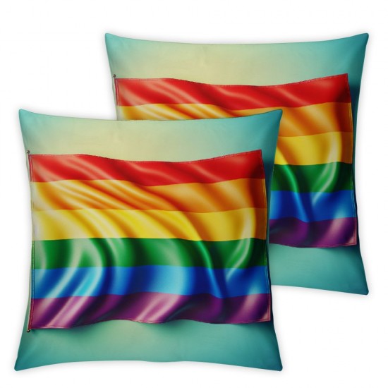 Ulloord Valentines Day Pillow Covers,  Ainbow Pride Flag Throw Pillow Covers, Pillowcases for Anniversary Wedding Sofa Couch