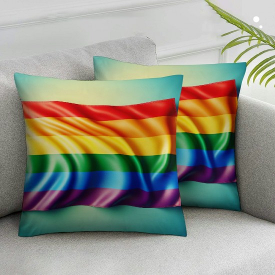 Ulloord Valentines Day Pillow Covers,  Ainbow Pride Flag Throw Pillow Covers, Pillowcases for Anniversary Wedding Sofa Couch