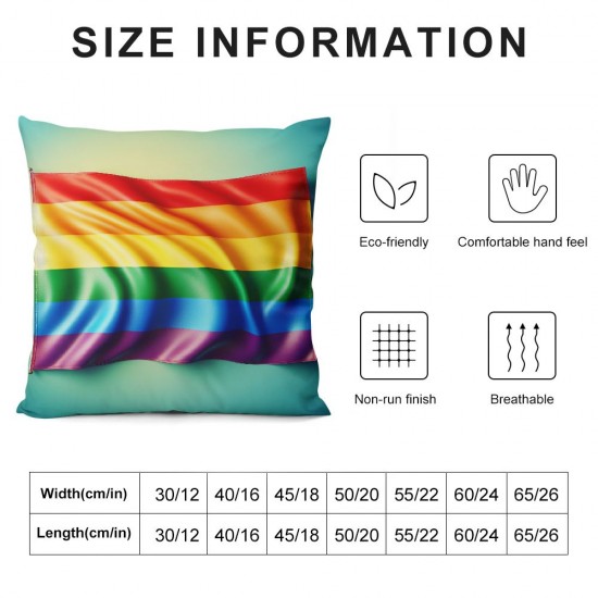 Ulloord Valentines Day Pillow Covers,  Ainbow Pride Flag Throw Pillow Covers, Pillowcases for Anniversary Wedding Sofa Couch