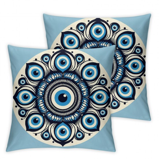 Ulloord Blue Decorative Pillow Cover Home Decorative Cushion Cover for Couch Sofa Bed,