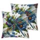 Ulloord Throw Pillow Covers Flower Plants Printed White Purple Decor for Indoor Living Room Couch Bed Home Square with Zipper Cushion Cover