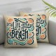 Ulloord Romantic Life is Better at The Beach Hidden Zipper Home Sofa Decorative  Throw Pillow Cover Cushion Case  Square Design Polyester Printed Pillowcase