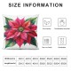 Ulloord Throw Pillow Covers Red Flower Yellow Center Green Leaves Branches Christmas Cushion Cases Home Office Sofa Hidden Zipper Pillowcase Square  Two Sides Printed