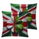 Ulloord Romantic Clover Hidden Zipper Home Sofa Decorative Throw Pillow Cover Cushion Case Square Design Printed Pillowcase