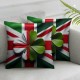 Ulloord Romantic Clover Hidden Zipper Home Sofa Decorative Throw Pillow Cover Cushion Case Square Design Printed Pillowcase