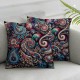 Ulloord Modern Backg Color Hidden Zipper Home Sofa Decorative Throw Pillow Cover Cushion Case Square Design Printed Pillowcase