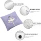 Ulloord Throw Pillow Cover Square Double Print Ballerina Happy Plus Size White Dress Body Positive Cushion Case Office Sofa Hidden Zipper Polyester Pillowcase