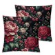 Ulloord Throw Pillow Covers Floral Cushion Cases Home Office Sofa Hidden Zipper Pillowcase Square Two Sides Printed