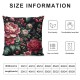 Ulloord Throw Pillow Covers Floral Cushion Cases Home Office Sofa Hidden Zipper Pillowcase Square Two Sides Printed