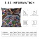 Ulloord Modern Backg Color Hidden Zipper Home Sofa Decorative Throw Pillow Cover Cushion Case Square Design Printed Pillowcase