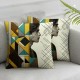 Ulloord Romantic Square Yellow and Hidden Zipper Home Sofa Decorative Throw Pillow Cover Cushion Case Design Printed Pillowcase