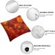 Ulloord  Throw Pillow Covers Rust Color Cushion Cases Home Office Sofa Hidden Zipper Pillowcase Square  Two Sides Printed