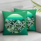 Ulloord Romantic Square Green and White Hidden Zipper Home Sofa Decorative Throw Pillow Cover Cushion Case Design Pillowcase