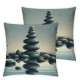 Ulloord Throw Pillow Covers Stacking Stones Water Cushion Cases Home Office Sofa Hidden Zipper Pillowcase Square  Two Sides Printed