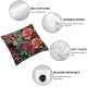 Ulloord Throw Pillow Covers Rose Red Roses Cushion Cases Home Office Sofa Hidden Zipper Pillowcase Square Two Sides Printed