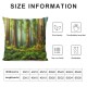 Ulloord  Throw Pillow Covers Redwood Trees Woods Cushion Cases Home Office Sofa Hidden Zipper Pillowcase Square  Two Sides Printed