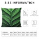 Ulloord Throw Pillow Covers Green Leaf Black Cushion Cases Home Office Sofa Hidden Zipper Pillowcase Square Two Sides Printed