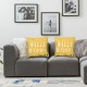 Ulloord Yellow Romantic Hidden Zipper Sofa Decorative Throw Pillow Cover Square Design Pillow