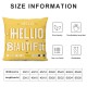 Ulloord Yellow Romantic Hidden Zipper Sofa Decorative Throw Pillow Cover Square Design Pillow