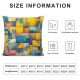 Ulloord Throw Pillow Cover Abstract Watercolor Painting Cushion Case Home Office Sofa Hidden Zipper Pillowcase Square  Two Sides Printed