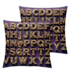 Ulloord Throw Pillow Covers Purple Cushion Cases Home Office Sofa Hidden Zipper Pillowcase Square Two Sides Printed