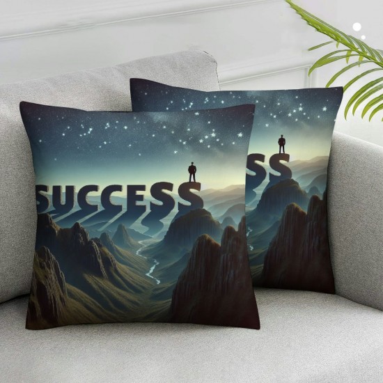 Ulloord Throw Pillow Cover Walk Over Sky Cushion Case Home Office Sofa Hidden Zipper Pillowcase Square Two Sides Printed