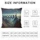 Ulloord Throw Pillow Cover Walk Over Sky Cushion Case Home Office Sofa Hidden Zipper Pillowcase Square Two Sides Printed