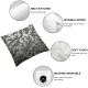 Ulloord Silver Gray Marble Stone Romantic Hidden Zipper Home Sofa Decorative Throw Pillow Cover Cushion Case Square Two Sides Design Printed Pillowcase