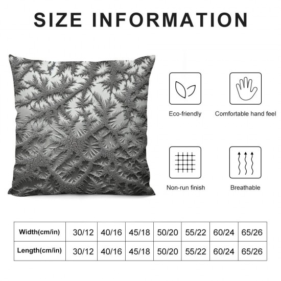 Ulloord Silver Gray Marble Stone Romantic Hidden Zipper Home Sofa Decorative Throw Pillow Cover Cushion Case Square Two Sides Design Printed Pillowcase