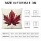 Ulloord Throw Pillow Cover Square Leaf Canadian Flag Autumn Cushion Home Sofa Decor Hidden Zipper Polyester Pillowcase