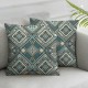 Ulloord Lumbar Gray Orange Aqua Blue Hidden Zipper Home Decorative Square Throw Pillow Cover Cushion Case Design Pillowcase