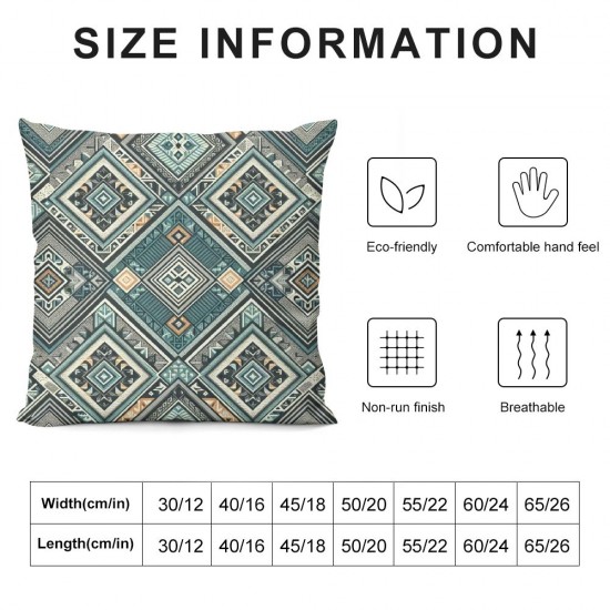 Ulloord Lumbar Gray Orange Aqua Blue Hidden Zipper Home Decorative Square Throw Pillow Cover Cushion Case Design Pillowcase