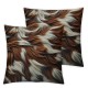 Ulloord Polyester Brown Black White Hidden Zipper Home Decorative Square Throw Pillow Cover Cushion Case Design Printed Pillowcase