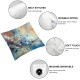 Ulloord Throw Pillow Cover Art Abstract Cushion Case Home Office Sofa Hidden Zipper Pillowcase Square Two Sides Printed