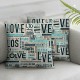 Love Heart Design Hidden Zipper Home Sofa Decorative Throw Pillow Cover Cushion Case Square Design Pillowcase