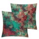 Ulloord Modern Copper and Green Textured Look Hidden Zipper Home Sofa Decorative Throw Pillow Cover Cushion Case Square  Design Printed Pillowcase