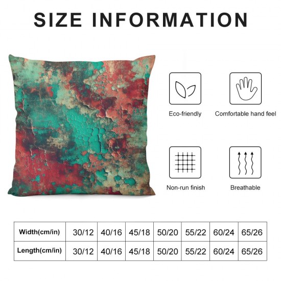 Ulloord Modern Copper and Green Textured Look Hidden Zipper Home Sofa Decorative Throw Pillow Cover Cushion Case Square  Design Printed Pillowcase