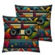 Ulloord Beauty Retro 80'S Cassette Tape Music Lover Hidden Zipper Home Sofa Decorative Throw Pillow Cover Cushion Case Square  Design Printed Pillowcase