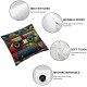 Ulloord Beauty Retro 80'S Cassette Tape Music Lover Hidden Zipper Home Sofa Decorative Throw Pillow Cover Cushion Case Square  Design Printed Pillowcase