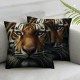 Ulloord Throw Pillow Cover Cushion Case Home Office Sofa Hidden Zipper Pillowcase Square Two Sides Printed