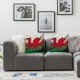 Ulloord Romantic Wales Hidden Zipper Home Sofa Decorative Throw Pillow Cover Cushion Case  Square Design Printed Pillowcase