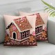 Ulloord Christmas Throw Pillow Covers Cute Pink Linen Cozy Washable Living Room Couch Bed Home Decor Cushion Cover