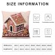 Ulloord Christmas Throw Pillow Covers Cute Pink Linen Cozy Washable Living Room Couch Bed Home Decor Cushion Cover