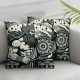 Ulloord Throw Pillow Covers Orange Black Cushion Cases Home Office Sofa Hidden Zipper Pillowcase Square Two Sides Printed